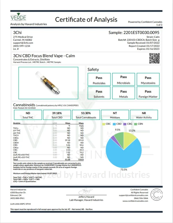 Calm CBD Oil (1500mg)