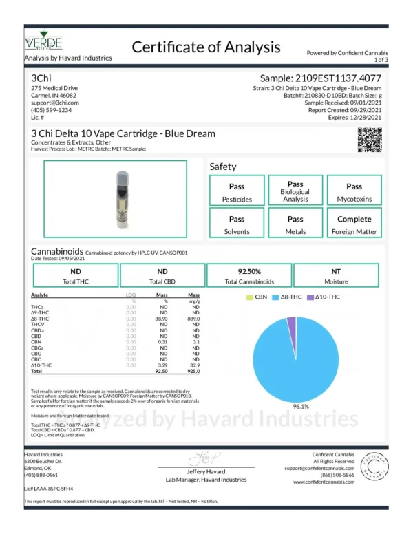 Delta 10 Vape Cartridge