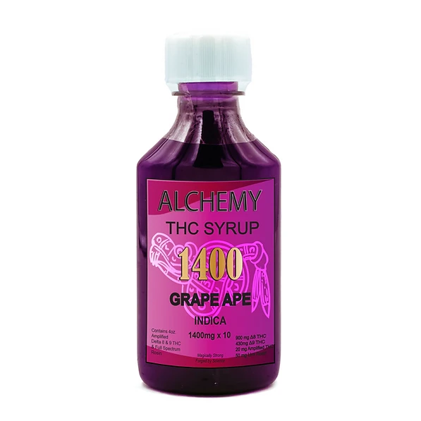 Alchemy 1400 mg THC Syrup- Grape Ape (Indica)