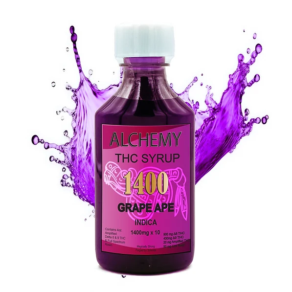 Alchemy 1400 mg THC Syrup- Grape Ape (Indica)