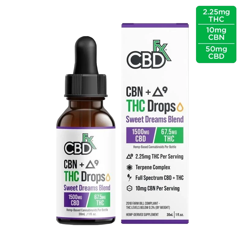 Delta-9 THC Oil Drops + CBN + CBD: Sweet Dreams Blend