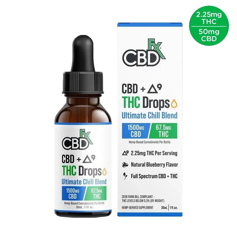 Delta-9 THC Oil Drops + CBD: Ultimate Chill Blend