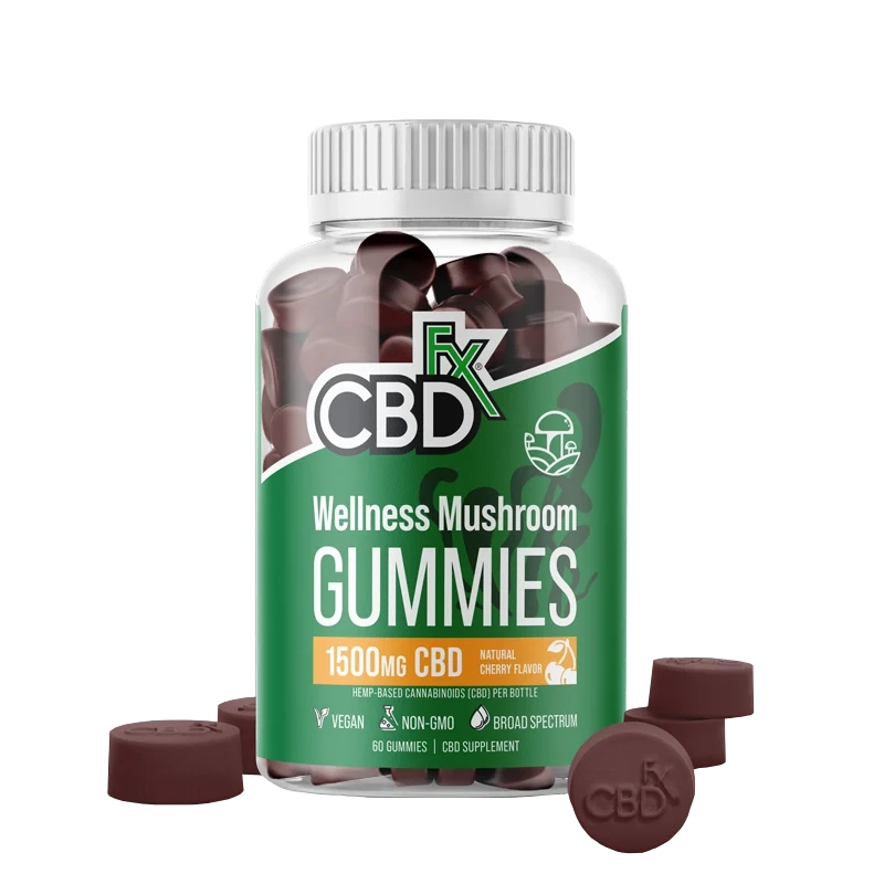 CBD Gummies With Mushrooms for Wellness 1500mg