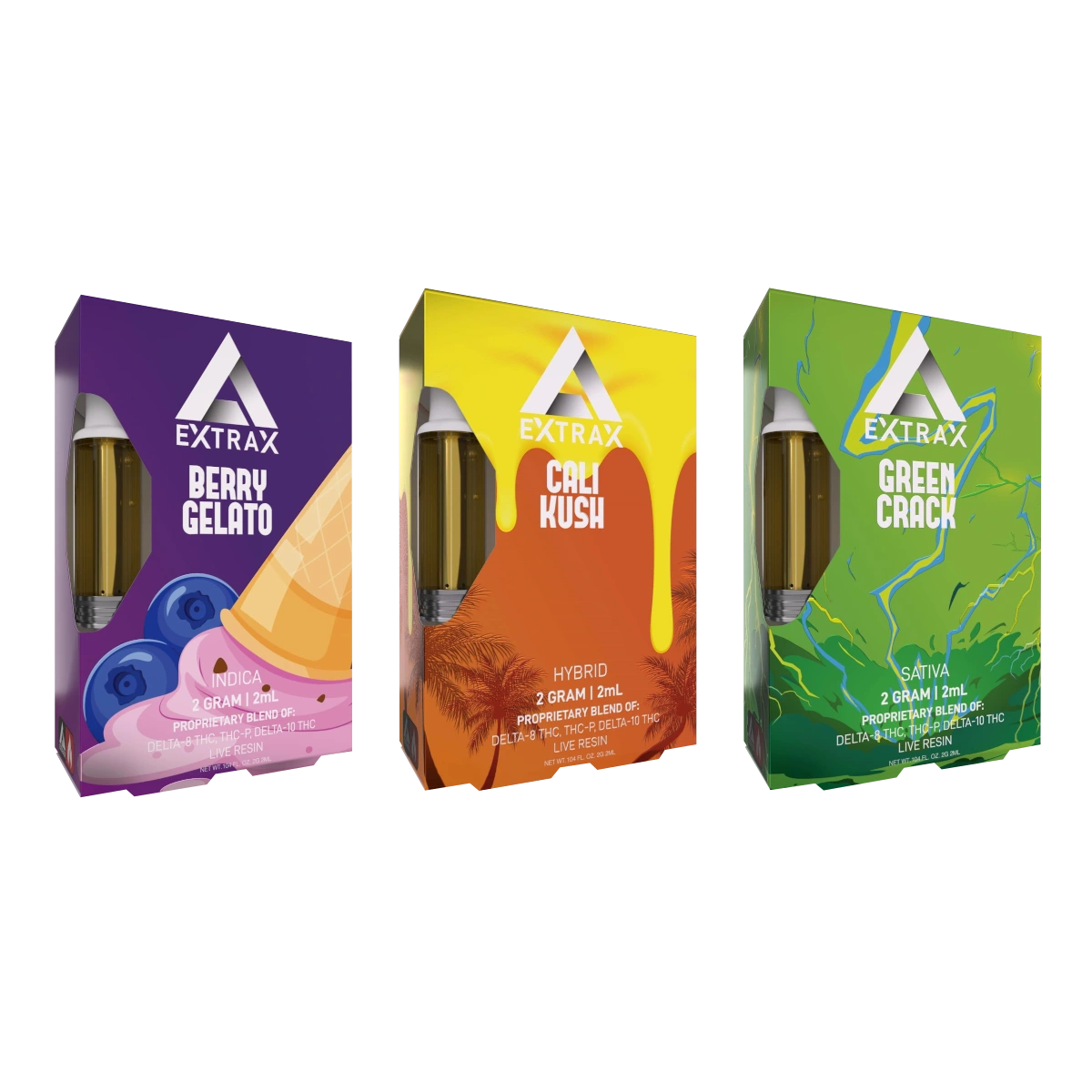 Delta Extrax Delta 8 THC, THC-P & Delta 10 THC Cartridge - 2g