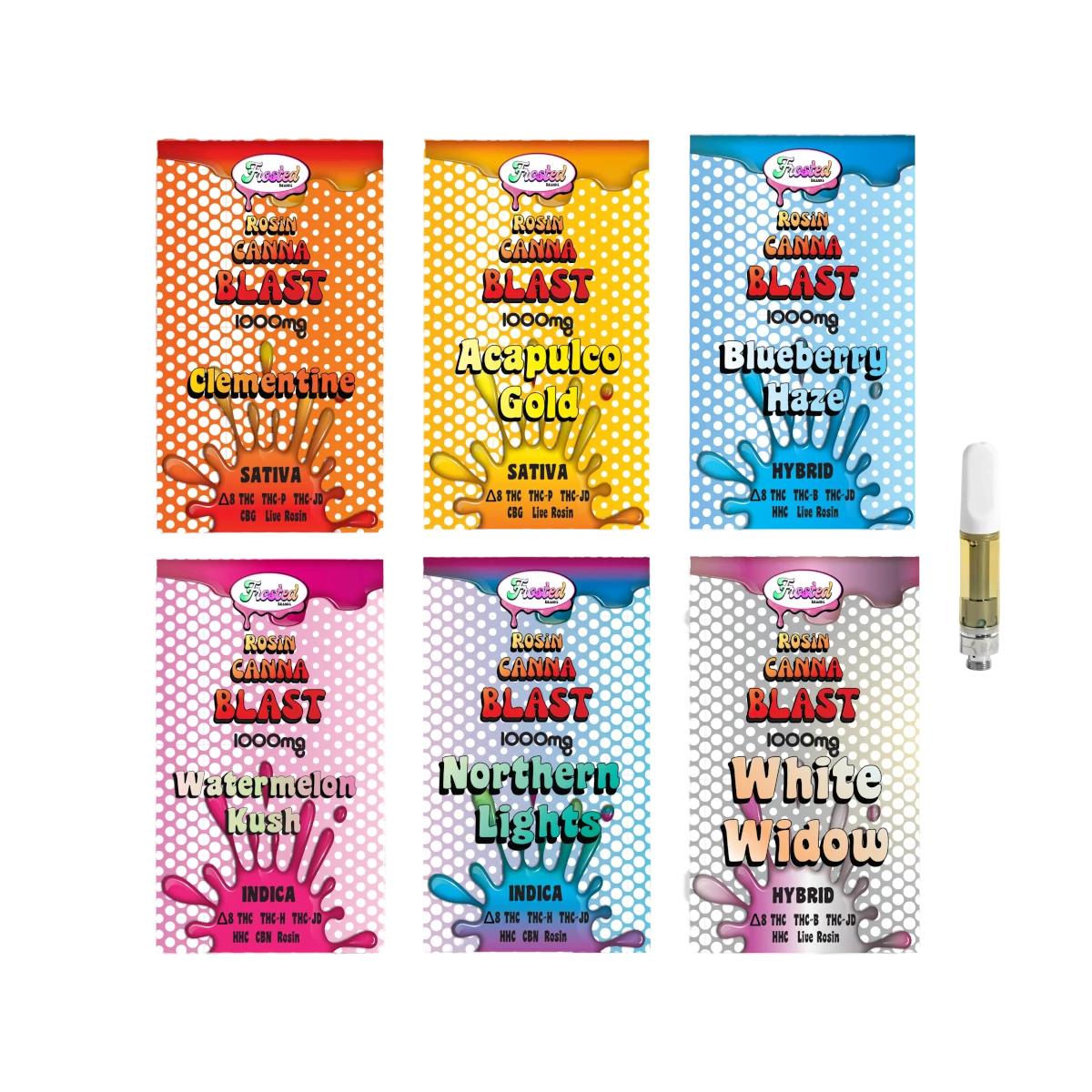 Rosin Canna Blast (Live Rosin)- 1 mg Carts