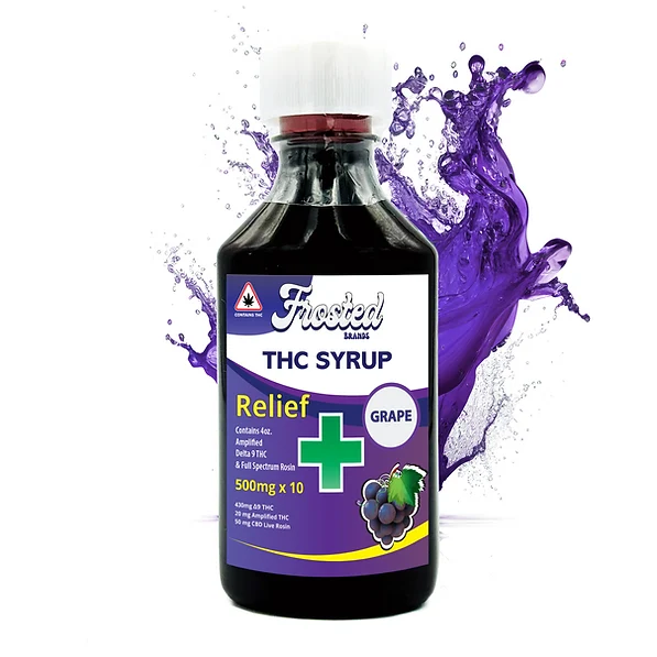 Frosted Delta 9 THC Grape Syrup