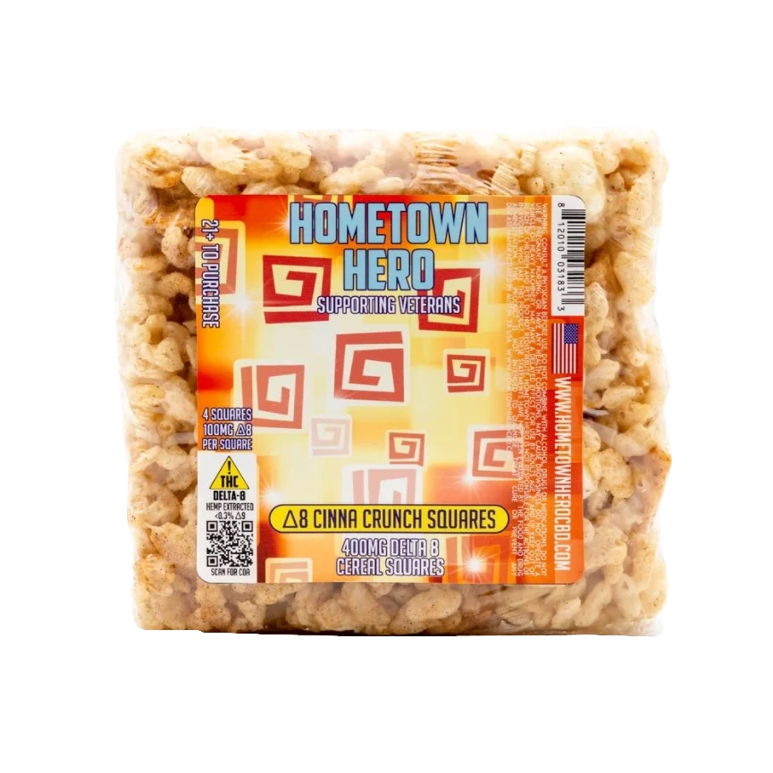 400mg Delta 8 Cinna Crunch Squares