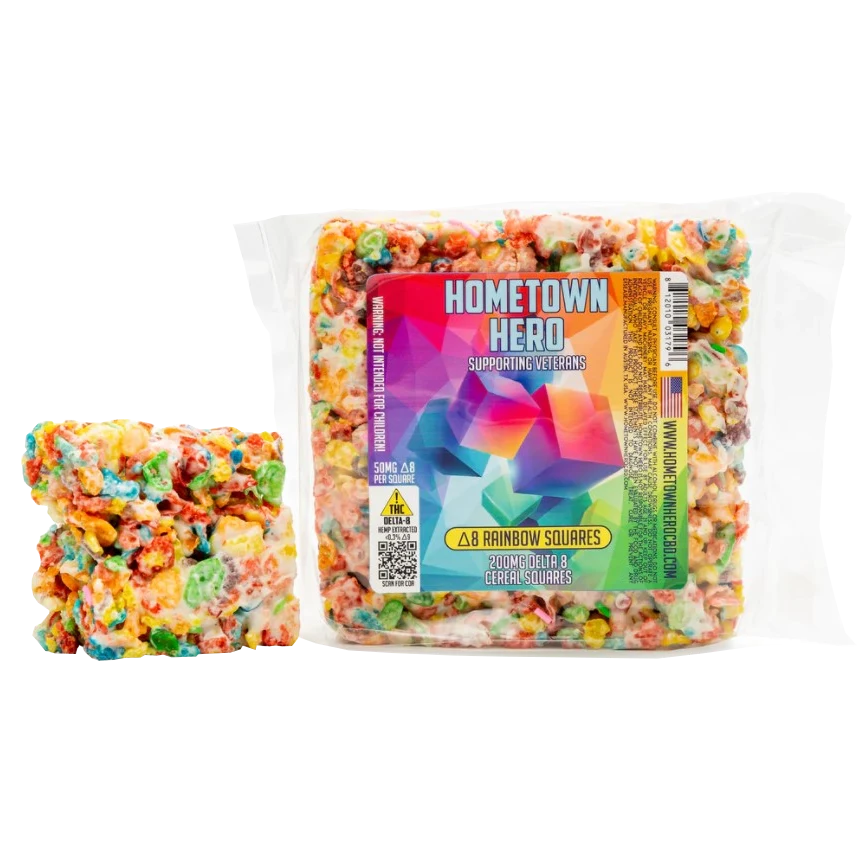 200 mg Delta 8 Rainbow Squares