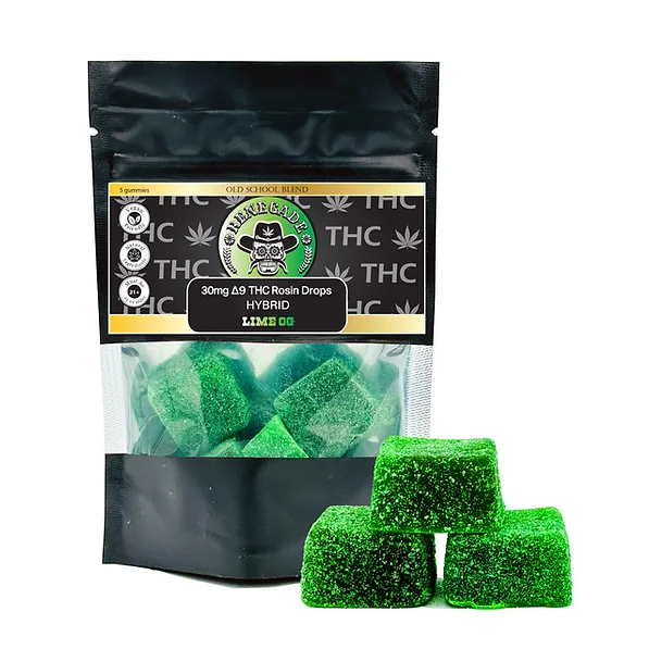 Lime Renegade Old School 30 mg Delta 9 Gummies