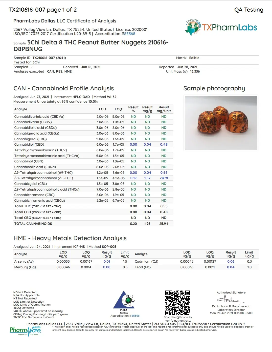 3CHI Delta 8 THC Peanut Butter Nuggets