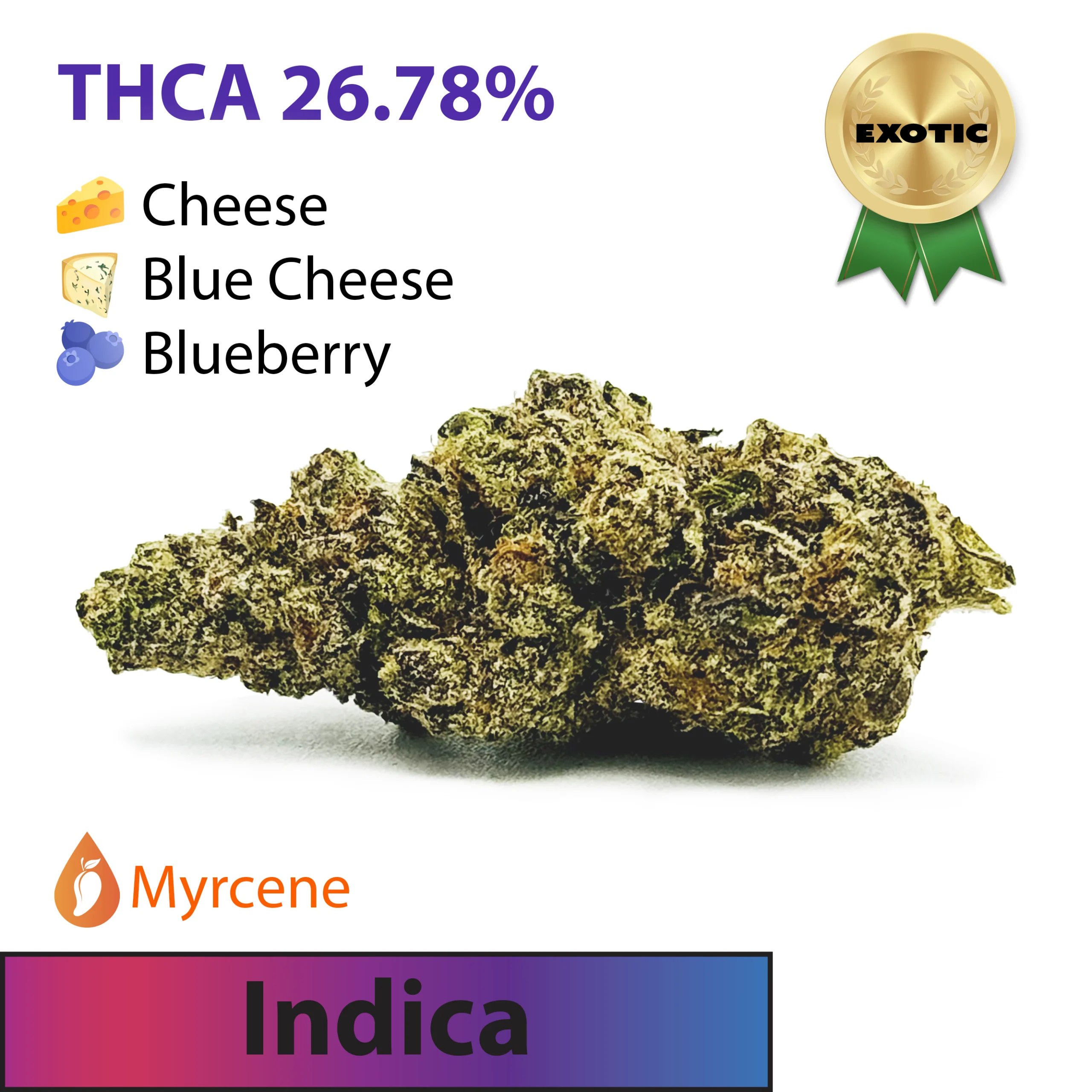 Frosted Brands Blue Cheese Exotic Indica THCA Flower