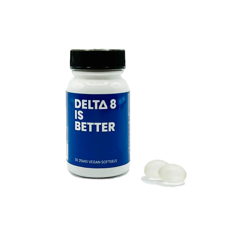 DELTA 8 IS BETTER – 25 MG VEGAN SOFTGELS – 30 CT BOTTLE