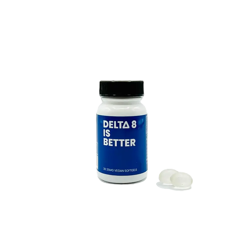 DELTA 8 IS BETTER – 25 MG VEGAN SOFTGELS – 30 CT BOTTLE