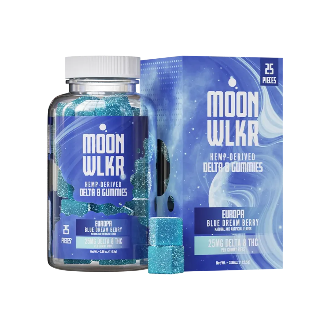 MoonWlkr Delta 8 gummies - Blue dream berry flavor