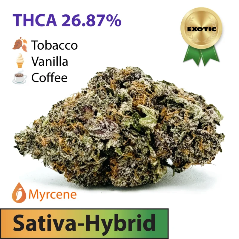 Frosted Brands Midnight Oreoz Exotic Sativa Dominant Hybrid THCA Flower