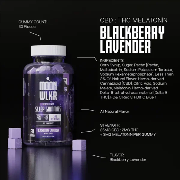 Full Spectrum CBD | Blackberry Lavender | CBD : THC : Melatonin