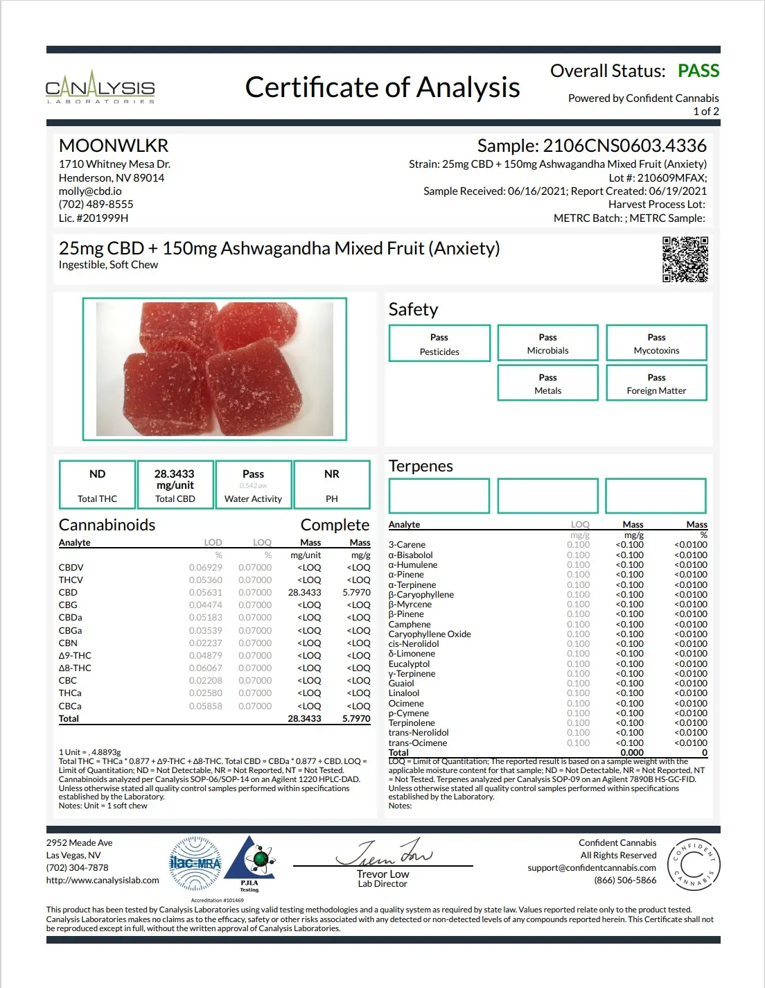 CBD:Ashwagandha Stress Relief Gummies - Mixed Berry