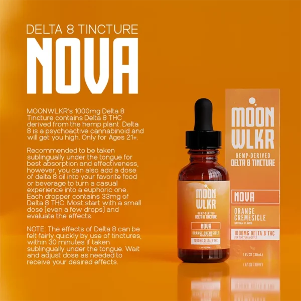 Delta 8 Tincture | Orange Cremsicle | 1,000mg