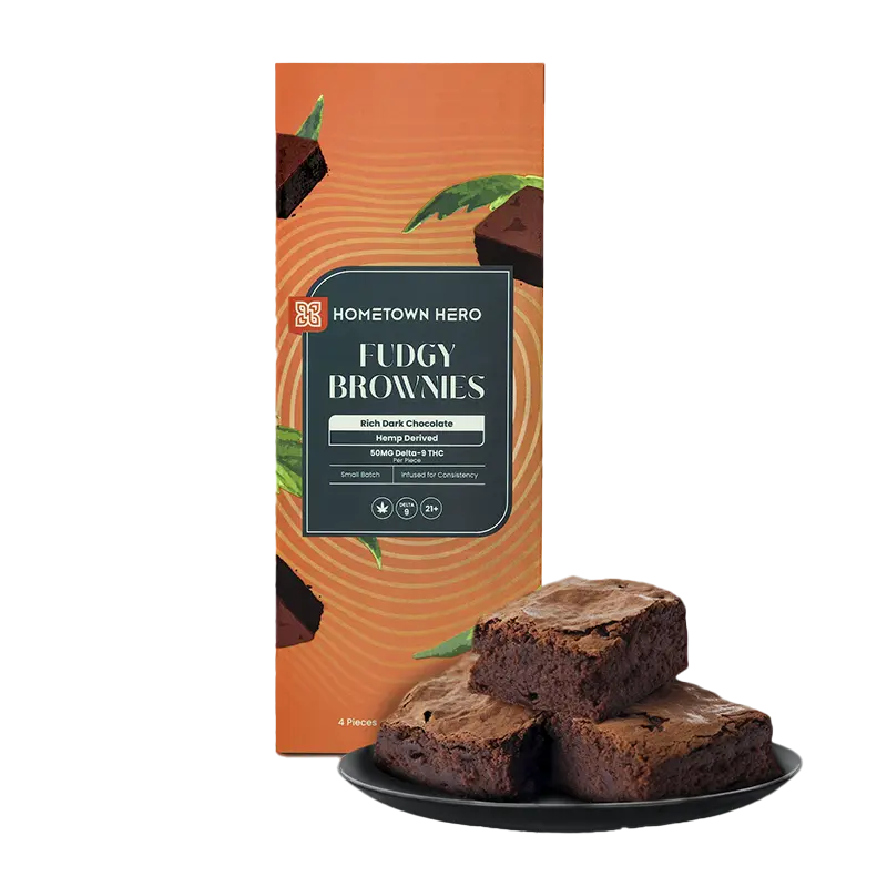 50mg Hometown Hero Fudgy Delta-9 Brownies