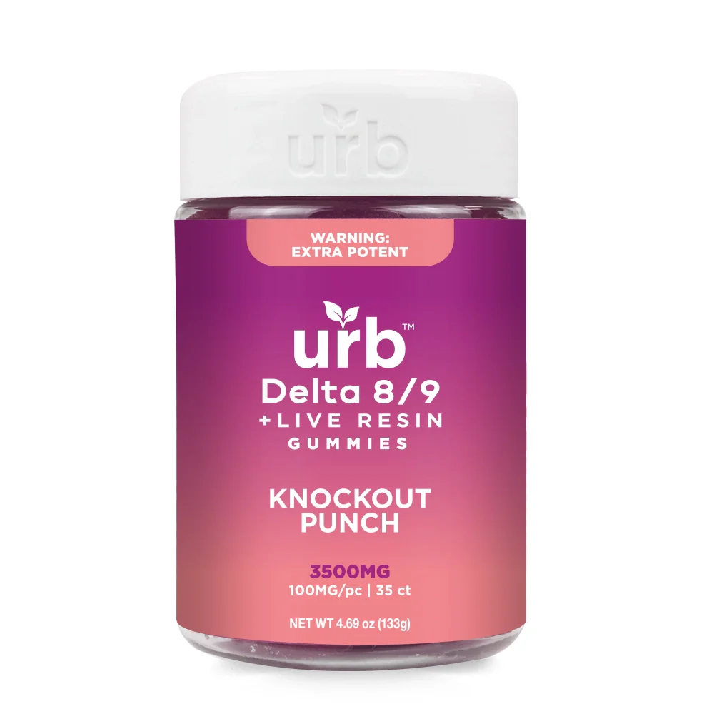 Urb Delta 8 + Delta 9 THC + Live Resin Gummies 3500MG