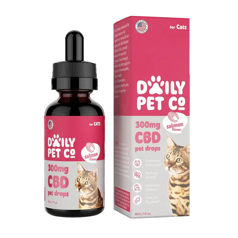 CBD Pet Drops for Cats - Salmon Flavored - 300mg