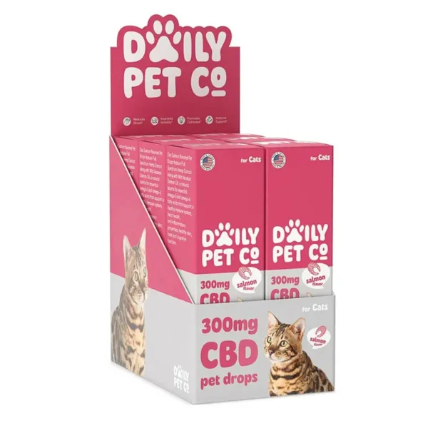 CBD Pet Drops for Cats - Salmon Flavored - 300mg