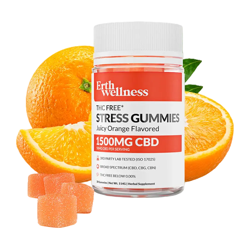 Erth Wellness THC Free Stress Gummies