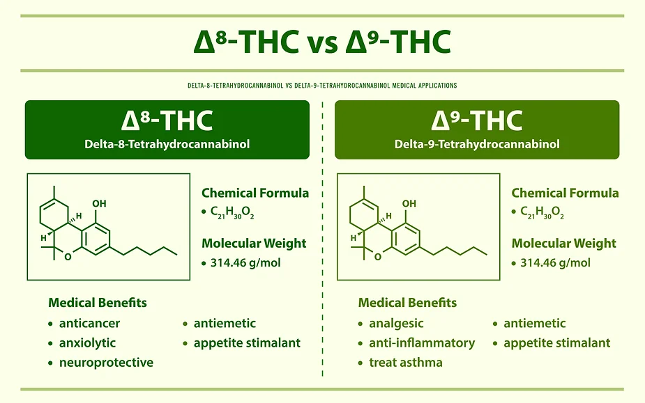 What Is The Difference Between Delta 8 THC and Delta 9 THC?