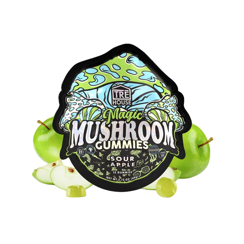 Buy Sour Apple TRE House Magic Mushroom Gummies