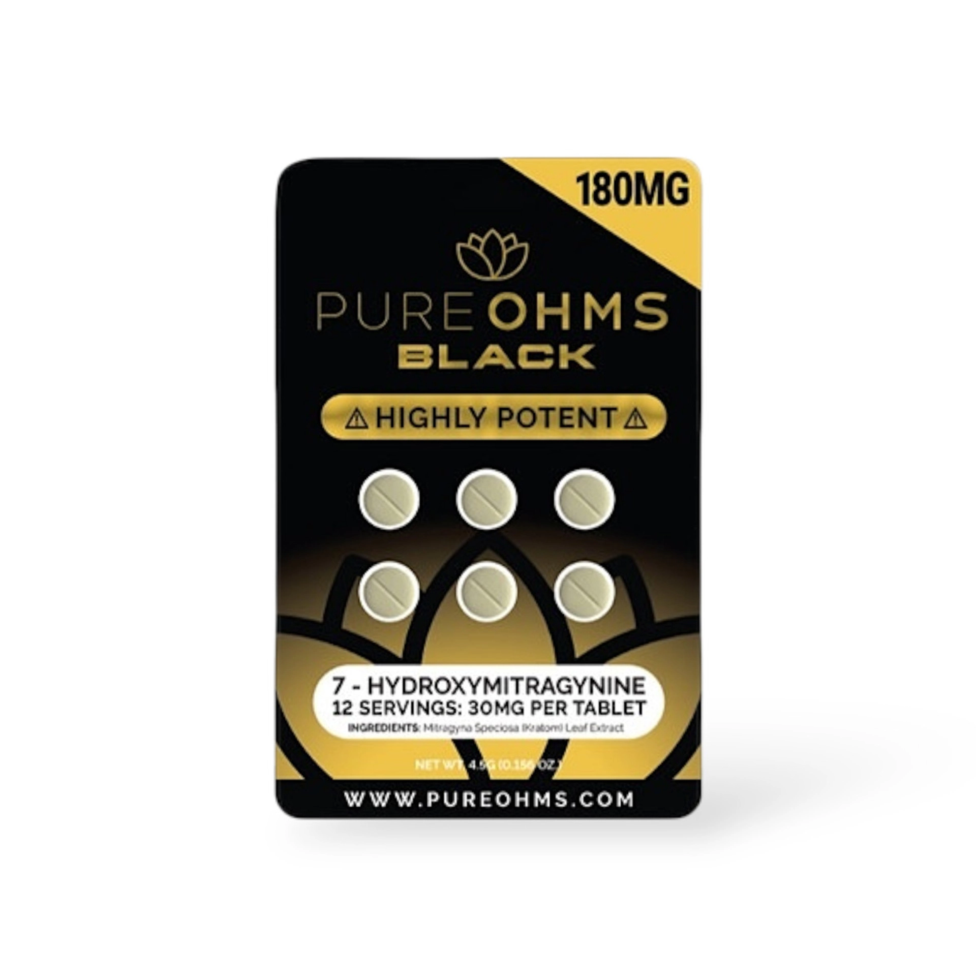 Pure Ohms Black 7-OH Extract Tablets - 30mg