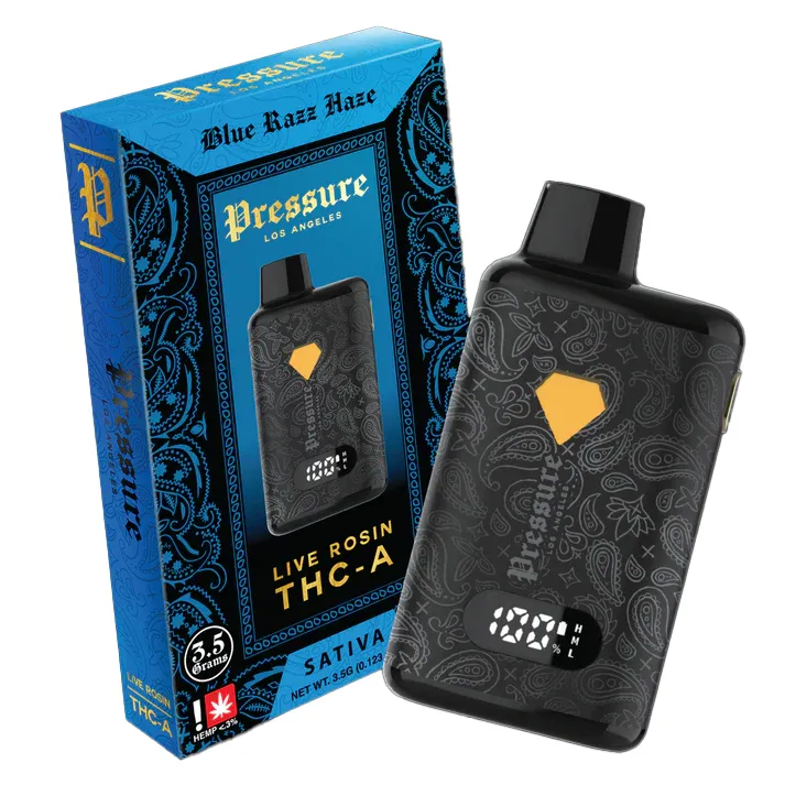 Pressure Los Angeles Live Resin THC-A Cartridge - Blue Razz Haze