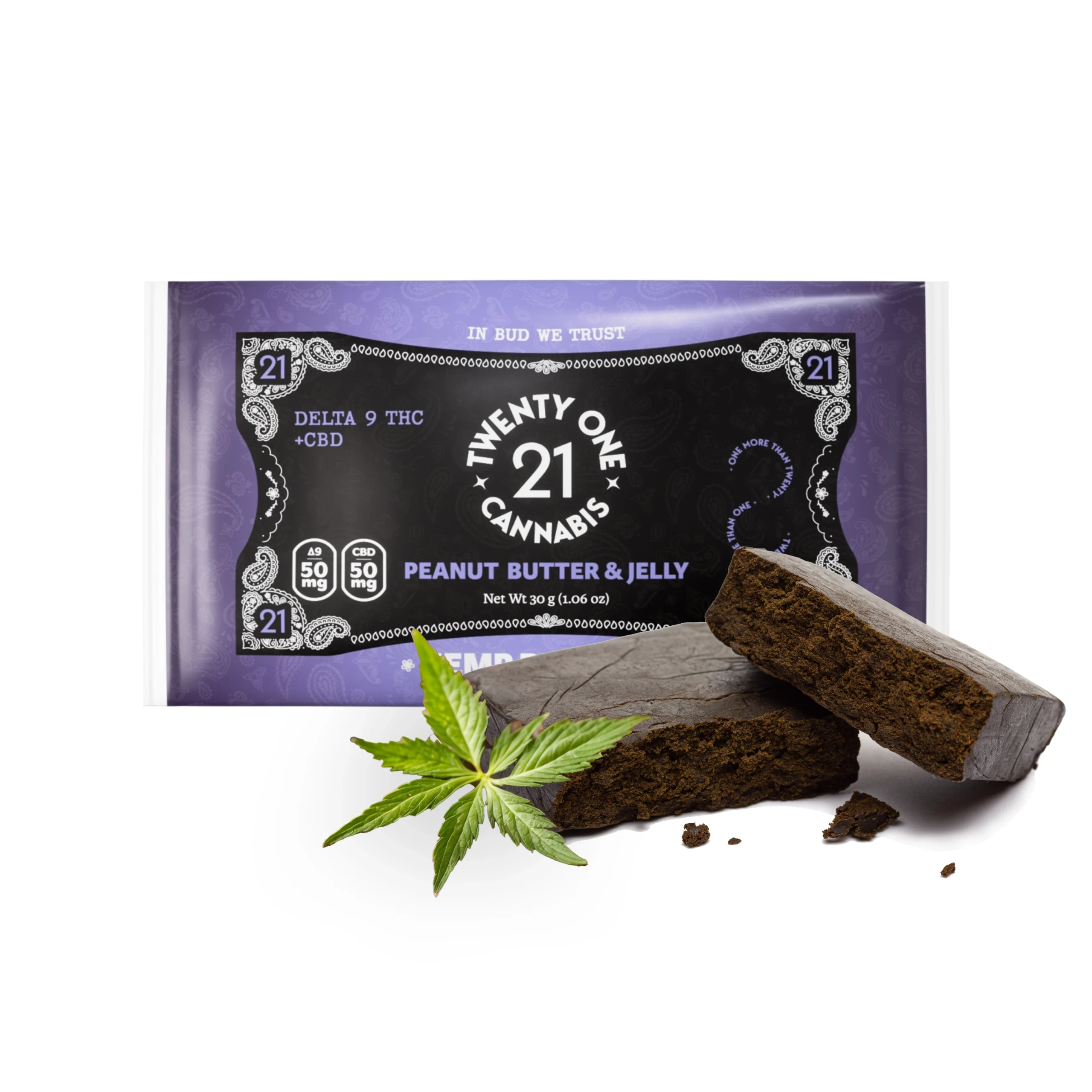 Twenty One Cannabis - 100mg D9 + CBD Infused Brownies