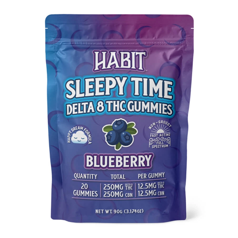 Habit’s Sleepy Time Delta 8 + CBN Gummies – Blueberry