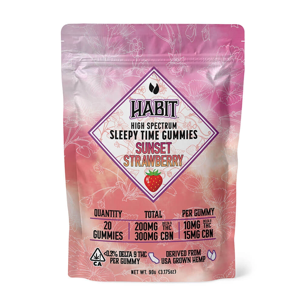 Habit High Spectrum CBN + Delta 9 Gummies – Sunset Strawberry